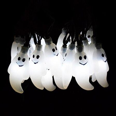 Solar 30Led Ampül 8 Mod 4Mt Güneş Enerjili Dış Bahçe Aydınlatma Dekorasyon Haloween Beyaz Işık