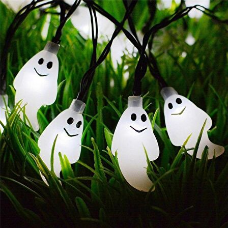 Solar 30Led Ampül 8 Mod 4Mt Güneş Enerjili Dış Bahçe Aydınlatma Dekorasyon Haloween Beyaz Işık