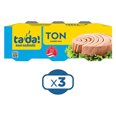 Tada Ayçiçek Yağlı Ton Balığı 3x75 Gr x 3 Adet