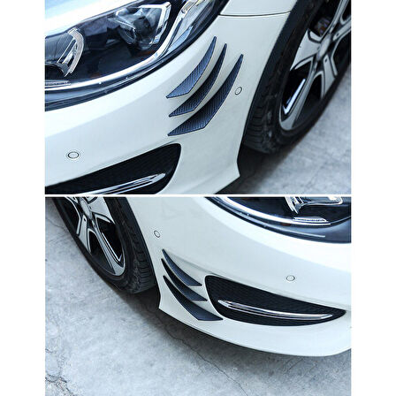 Peugeot Rcz tampon uyumlu 6lı aksesuar - siyah spor görünüm