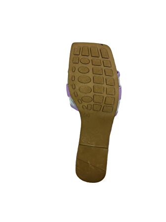 SİA ÇANTA Önü Şeffaf Zincir Kemerli Model Kadın Terliği , Rahat Sandelet Tarzı Kaydırmaz Taban Kadın Terlik