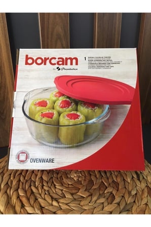Kırmızı Kapaklı Yuvarlak Tencere Borcam Fma04363