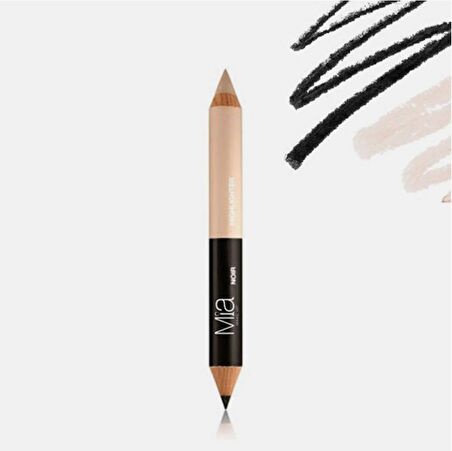 ÇİFT RENKLİ KAŞ KALEMİ  EYEBROWPERFECT PENCIL  DARK  MIA-EP007  8068056933491        