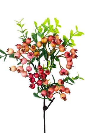 Yapay Çiçek Nar Kokina Dalı 38cm Red Berry