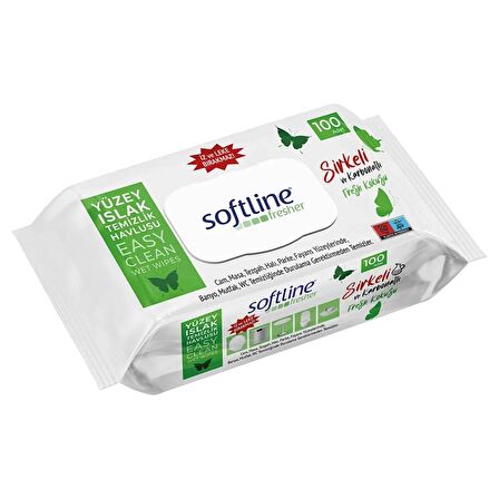 Softline Fresher Yüzey Islak Temizlik Havlusu 100'lü x 2 Adet