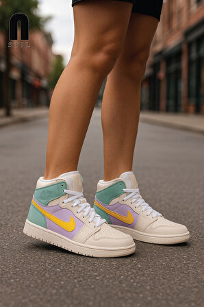 Günlük Unisex Sneaker Bağcıklı Hafif Yumuşak Kaymaz Taban Bilekli Basketbol Ayakkabı 8070