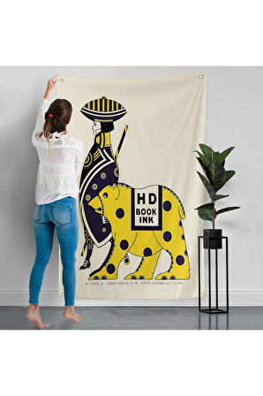 Augustus Jansson - Queen City Mürekkep Duvar Örtüsü-8072