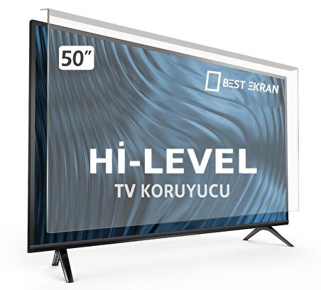Hi Level HL50FMN403 TV EKRAN KORUYUCU - Hi level 50" inç 127 Ekran Koruma Şeffaf paneli