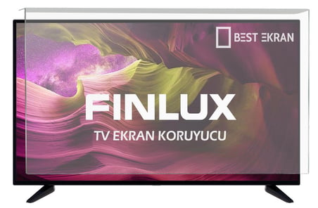 Finlux 55FU610 Tv Ekran Koruyucu - Finlux 55" inç Tv Ekran Koruyucu Şeffaf Paneli