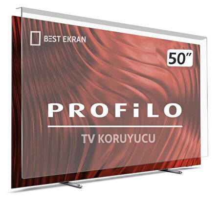 PROFİLO 50PA515EG TV EKRAN KORUYUCU - Profilo 50" inç 126 Ekran Şeffaf Koruma paneli