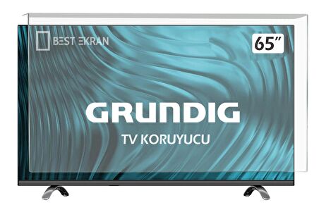 Grundig 65 GGU 7900 B Tv Ekran Koruyucu - Grundig 65" inç Tv Ekran Koruyucu Şeffaf Paneli 65GGU7900B
