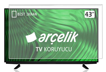 ARÇELİK A43K582 TV EKRAN KORUYUCU - Arçelik 43" inç Ekran Şeffaf Kırılmaz Koruma Paneli