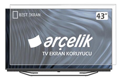 ARÇELİK A43K582 TV EKRAN KORUYUCU - Arçelik 43" inç Ekran Şeffaf Kırılmaz Koruma Paneli