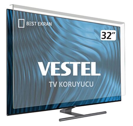 Vestel 32H9500 Tv Ekran Koruyucu - Vestel 32" inç Kırılmaz Tv Ekran Koruyucu Camı