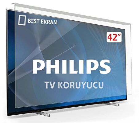 PHILIPS 42PFL6188K TV EKRAN KORUYUCU - Philips 42" inç 106 Ekran Tv Şeffaf Koruma paneli