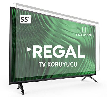 REGAL 55RH0LU TV EKRAN KORUYUCU - Regal 55" inç 139 cm Tv Ekran Koruyucu Şeffaf Paneli