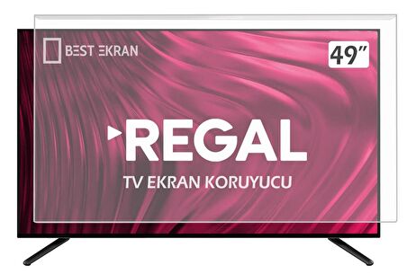 REGAL 49R6010F TV EKRAN KORUYUCU - Regal 49" inç Tv Ekran Koruyucu Şeffaf Paneli