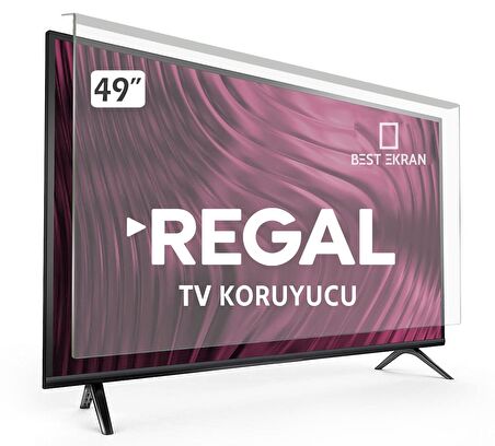 REGAL 49R6010F TV EKRAN KORUYUCU - Regal 49" inç Tv Ekran Koruyucu Şeffaf Paneli