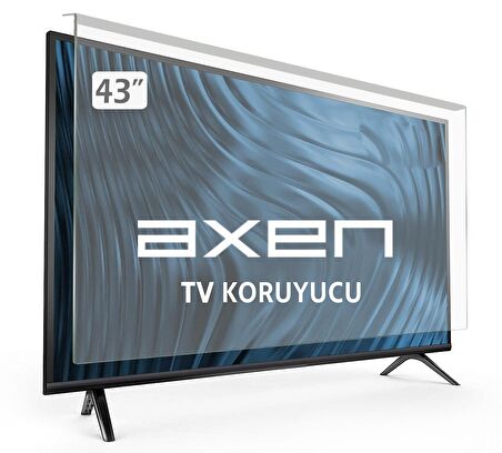 AXEN AX43DIL023 TV EKRAN KORUYUCU - Axen 43" inç Tv Ekran Koruyucu Şeffaf Paneli