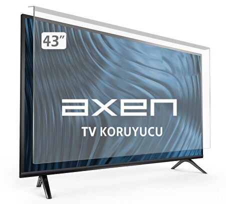 AXEN AX43DIL005 TV EKRAN KORUYUCU - Axen 43" inç Tv Ekran Koruyucu Şeffaf Paneli