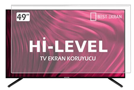 Hi Level 49UHL650 TV EKRAN KORUYUCU - Hi level 49" inç Ekran Koruma Şeffaf panel