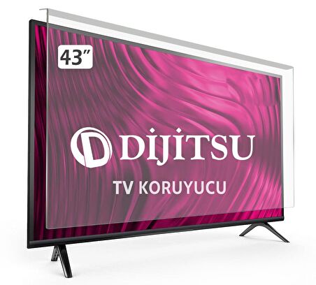 DIJITSU 43DS7700 TV EKRAN KORUYUCU - Dijitsu 43" inç 108 Ekran Tv Kırılmaz Koruma Paneli