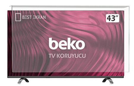 BEKO B43L 5531 4B2 Tv Ekran Koruyucu - Beko 43" inç Tv Ekran Koruyucu Şeffaf Paneli