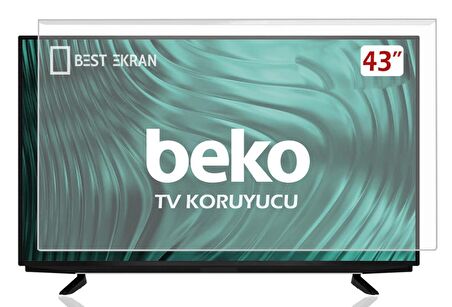 BEKO B43L 5531 4B2 Tv Ekran Koruyucu - Beko 43" inç Tv Ekran Koruyucu Şeffaf Paneli