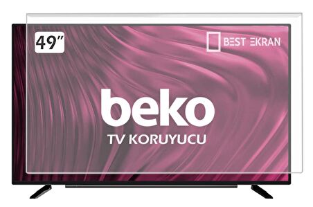 BEKO B49L88605S Tv Ekran Koruyucu -  Beko 49" inç Tv Ekran Koruyucu Şeffaf Paneli