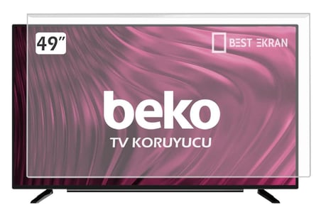 BEKO B49L88405W Tv Ekran Koruyucu -  Beko 49" inç 123 Ekran Koruyucu Şeffaf Paneli