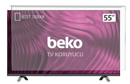 BEKO B55L 5531 4W2 Tv Ekran Koruyucu -  Beko 55" inç 139 cm Tv Ekran Koruyucu Şeffaf Paneli