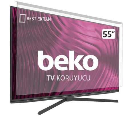 BEKO B55L 5531 4W2 Tv Ekran Koruyucu -  Beko 55" inç 139 cm Tv Ekran Koruyucu Şeffaf Paneli