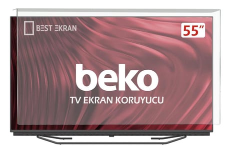 BEKO B55L 5531 4W2 Tv Ekran Koruyucu -  Beko 55" inç 139 cm Tv Ekran Koruyucu Şeffaf Paneli