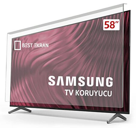SAMSUNG 58J5270 TV EKRAN KORUYUCU - Samsung 58" inç Tv Ekran Koruyucu Şeffaf Paneli