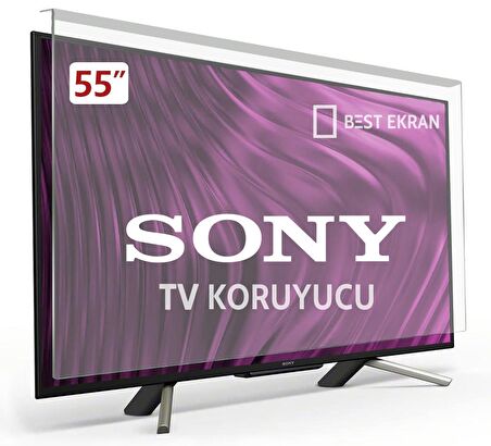 Sony KD-55XH8196 Tv Ekran Koruyucu - Sony 55" inç 139 cm  Ekran Kırılmaz Koruyucu 