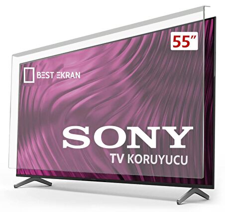 Sony KD-55XH8196 Tv Ekran Koruyucu - Sony 55" inç 139 cm  Ekran Kırılmaz Koruyucu 