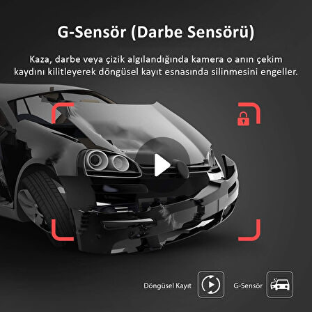 Vrpro 10 Inç IPS Dokunmatik Ekran Full Hd Dikiz Ayna Araç Kamerası