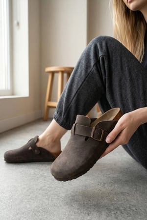 Boston Unisex Mantar Taban Terlik - Kahve