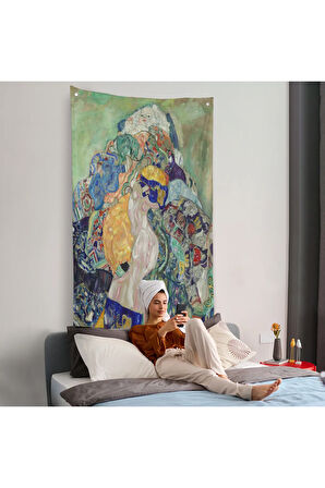 Gustav Klimt - Bebek Beşiği Duvar Örtüsü - Baby Cradle-8073