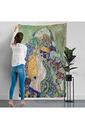 Gustav Klimt - Bebek Beşiği Duvar Örtüsü - Baby Cradle-8073