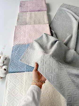 MYSOFT 70X140 RENKLİ HAVLU - ELMAS