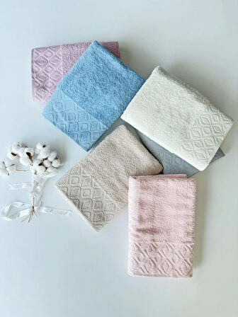 MYSOFT 70X140 RENKLİ HAVLU - ELMAS