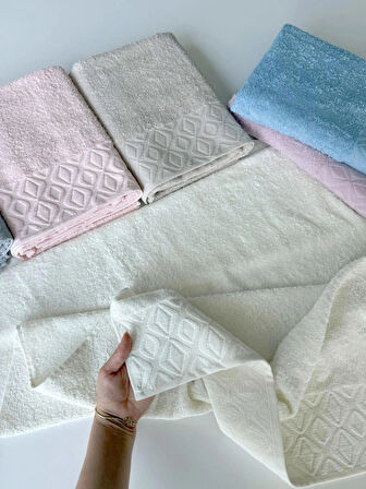MYSOFT 70X140 RENKLİ HAVLU - ELMAS