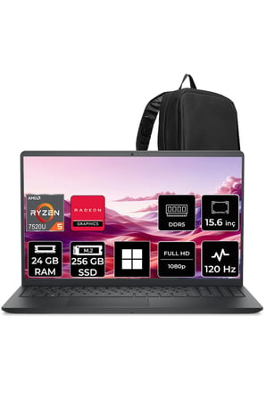 Pro 15 Essential Ryzen 5 7520U 24GB RAM 256GB SSD 15.6" FHD 120Hz Win11 Home PV15255P351 Notebook + PER4 Çanta