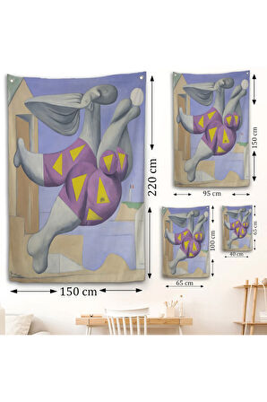 Pablo Picasso - Plaj Topu ile Yıkanıyor Duvar Örtüsü - Pablo Picasso Bather with Beachball-8076