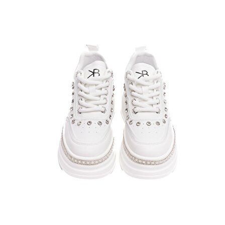 Yüksek Taban Taşlı Kadın Sneaker