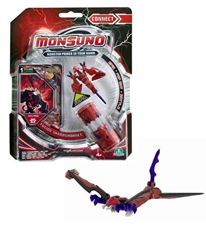 MONSUNO, Lisanslı Fusion Shadowhornet Black Bullet Figür, Fırlatma Kapsülü ve Oyun Kartı