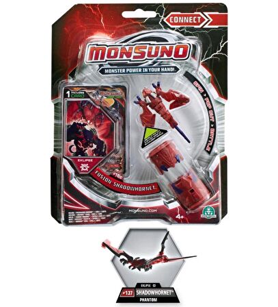 MONSUNO, Lisanslı Fusion Shadowhornet Black Bullet Figür, Fırlatma Kapsülü ve Oyun Kartı