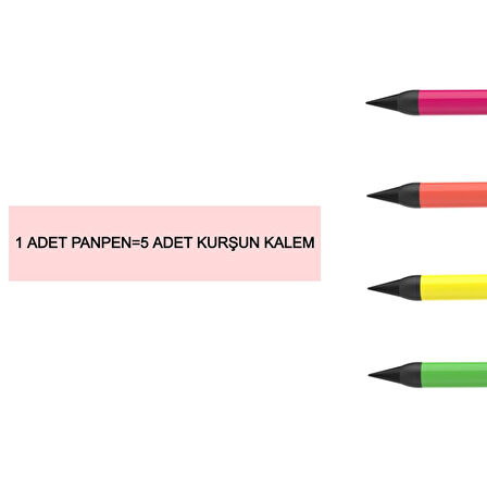 Panda Panpen Sevimli Dostlar Serisi Bitmeyen Kurşun Kalem (PAN716) 6 Adet