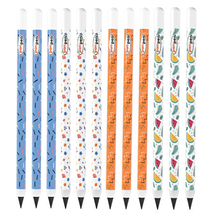 Panda Panpen Neşeli Desenler Serisi Bitmeyen Kurşun Kalem (PAN719) 12 Adet